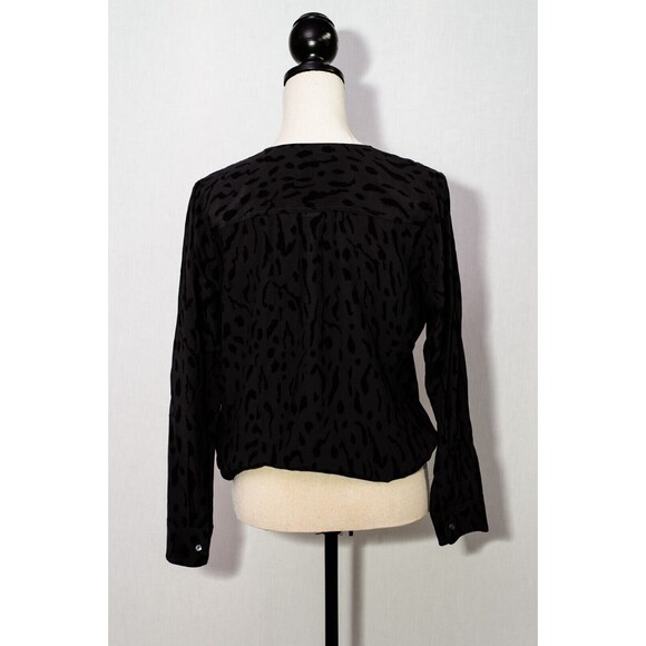 RAILS Hillary Ash Cheetah Wild Cat Animal Print High Low Surplice Top XS - Picture 2 of 9